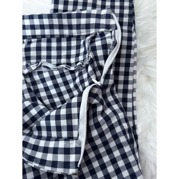 J. Crew Winnie‎ Pant Navy White Gingham Check Ankle Length Size 8 - Picture 4 of 10